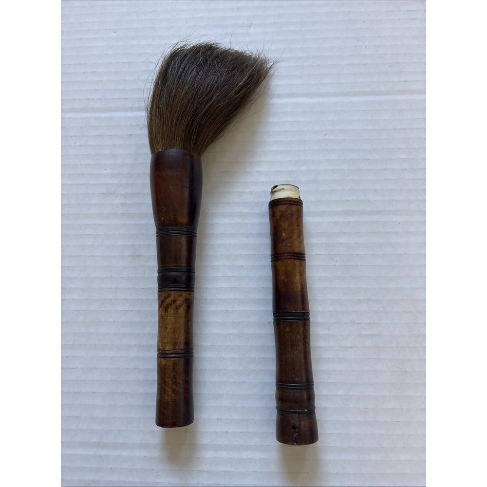 Calligraphy Brush Brown Bone Handle Horsehair Brush Needs Glue - Picture 10 of 15